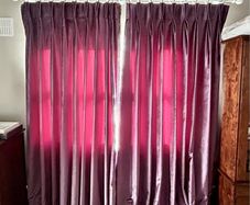 Deep Purple Line Curtains