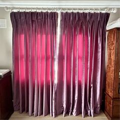 Deep Purple Line Curtains