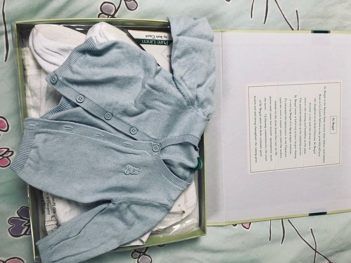Baby boy pure linen christening outfit 0-6months