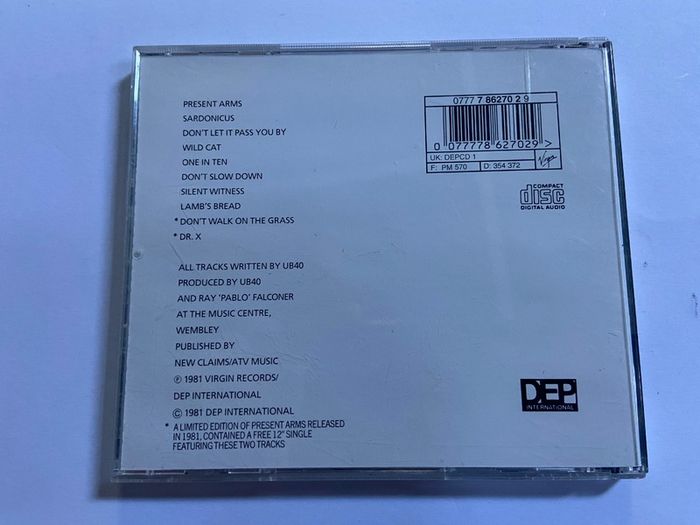 UB40 Present Arms CD