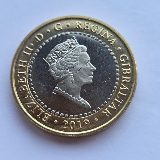 Gibraltar 2 Pound Coin Island Games UNC