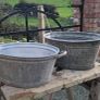 2 galvanised wash basin. One is 60 liter and one is about 40. Image 2