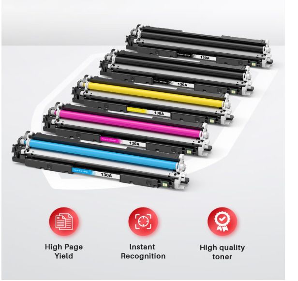 Halloya 130A CF350A Compatible for HP CF350A CF351A CF352A CF353A Toner Cartridge for HP Color Laserjet