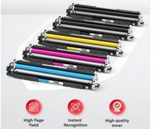 Halloya 130A CF350A Compatible for HP CF350A CF351A CF352A CF353A Toner Cartridge for HP Color Laserjet
