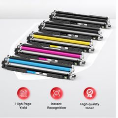 Halloya 130A CF350A Compatible for HP CF350A CF351A CF352A CF353A Toner Cartridge for HP Color Laserjet