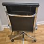 Eames Style Ribbed High Back Office Chair - Black & Chrome Image 4