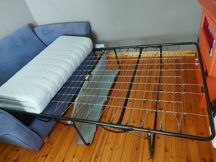 Blue Sofa Bed new seat cushions