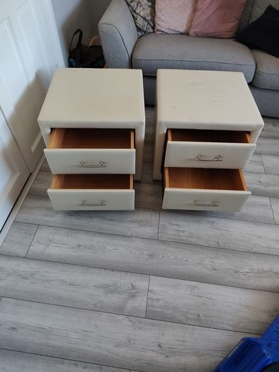 bedside lockers.
