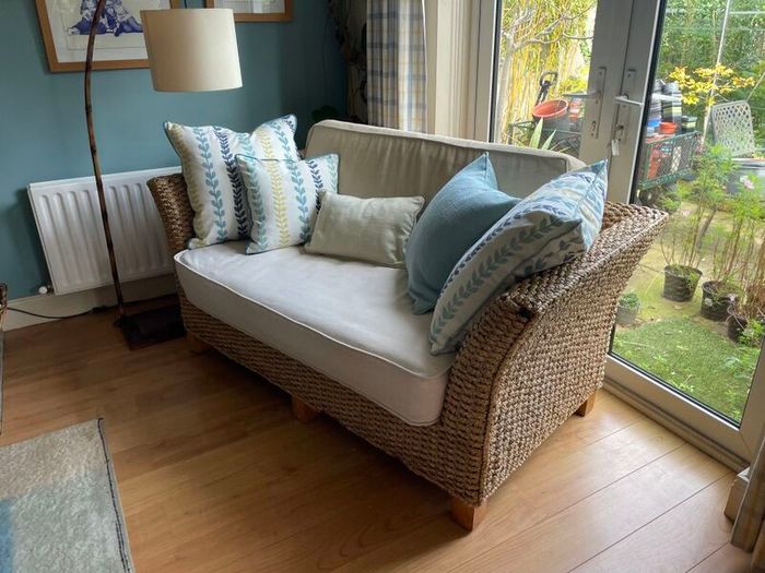 two seater couch and chair