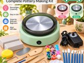 Mini Pottery Wheel for Kids and Beginners 30W Electric Pottery Making Kit