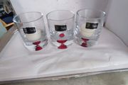 Tara Glasswork Lovely Set Of Three  Bubble Base Night Light Candles Holder.