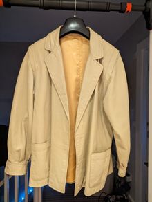 Vintage cream color leather jacket