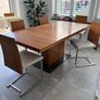 Extendable Walnut Dining Table & 6 Chairs 191 to 275cm Image 2