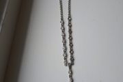 Silver imitation diamond necklace