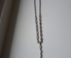 Silver imitation diamond necklace