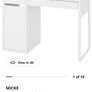 IKEA MICKE Desk (White)  Excellent Condition Image 8