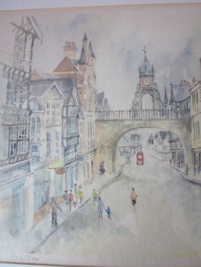 Watercolour Framed Print The Eastgate Cheste Limited Edition By Kevin Sparrow