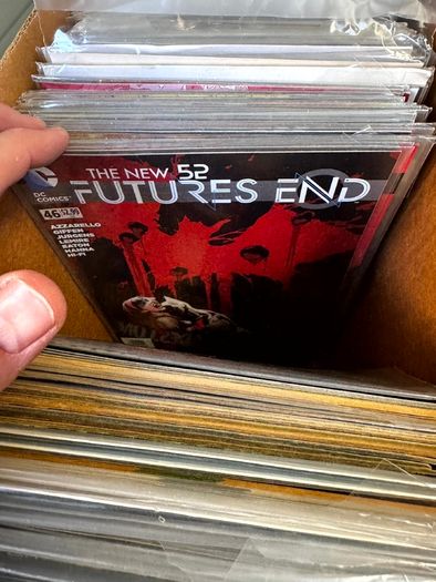 DC Long Comic Box w 250 comics for Sale
