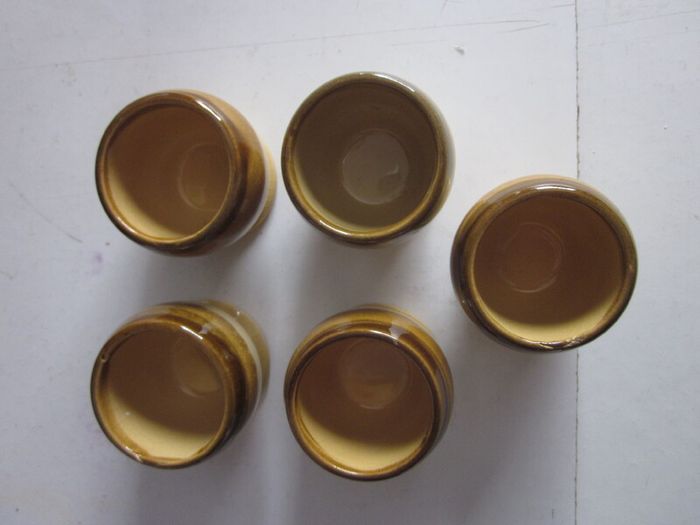 TG Green "Granville" Stoneware Glazed Egg Cups X5