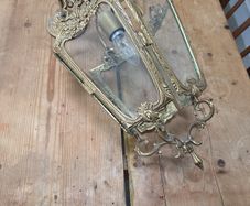 Antique style brass lantern ceiling light