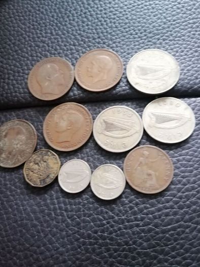selection of old coins, can be sold separately or as a lot