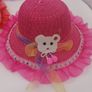 Girls Sun Hats With Animal Motif And Ribbon Image 4
