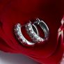 Vintage 1960s Half Hoop Diamond Earrings Image 2