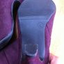 Ladies wine suede high heel boots Size 3. Image 4