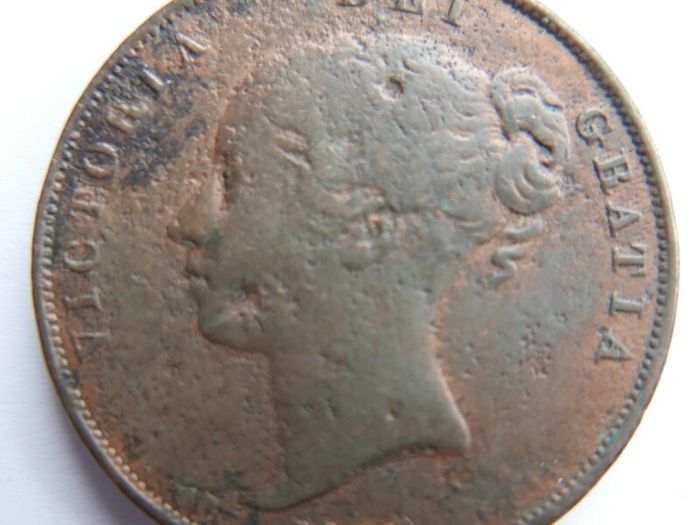 Queen Victoria Large Copper Penny 1855, British Coins, Victorian Coin