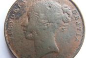 Queen Victoria Large Copper Penny 1855, British Coins, Victorian Coin