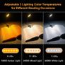 Book Light Rechargeable 11 LED Reading Light Clip on Book 3 Eye Protecting Modes and Touch Control Stepless Dimming long Battery Life, 360 degree Adjustable Book Lamp for Reading at Night for Readers Image 6