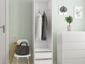 Wardrobe with Drawers High Gloss White 50x50x200 cm Chipboard