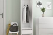 Wardrobe with Drawers High Gloss White 50x50x200 cm Chipboard