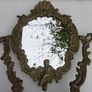 Vintage ornate brass dressing table mirror Image 3
