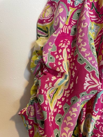 Retro Icone ruffle print dress size 10 medium New with tags