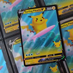 Surfing Pikachu V ! Ultra Rare ! from Celebrations ! 25th Anniversary ! 2021 ! Pokemon ! Flying Pikachu V ! Ultra Rare ! from Celebrations ! 25th Anniversary