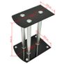 Aluminum Speaker Stands Black Glass 2pcs Image 6