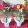 Pair Of Original Murano Glass Pearl Lustre Finish Vase Image 2