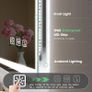 Bluetooth-Bathroom-Mirror-with-LED-Lights 800x600mm, LED-Bathroom-Mirror with Defogging Mat, 3000K-6500K, Dimmable, Memory, HD Tempered Glass, IP44 Waterproof Image 4