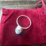 Vintage Sterling silver Larimar ring N Image 3