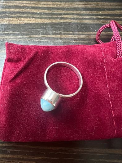 Vintage Sterling silver Larimar ring N