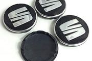 4x SEAT 56mm Wheel Centre Caps