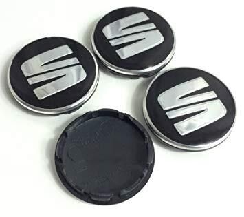 4x SEAT 56mm Wheel Centre Caps