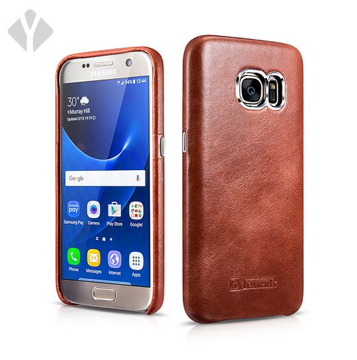 S7 Vintage Leather Back Cover