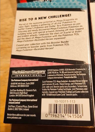 Pokemon Tcg Mega Evolution Ascended Heroes Booster Bundle X2