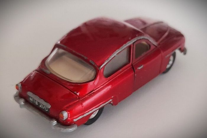 Diecast Vintage Dinky Toys Saab 96 Met. Red - Good Condition/No Box