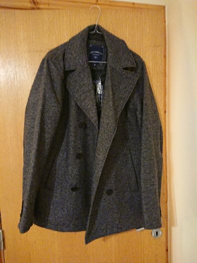 Tokyo Laundry mens pea coat grey UNWORN WITH TAGS