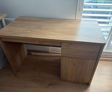 Solid Office desk - white oak style