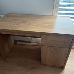 Solid Office desk - white oak style