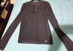 guess medium large blue long sleeve shirt